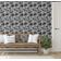 Papel de Parede Tropical Cinza Paraíso das Palmeiras, Vinílico Autoadesivo e Decorativo, DIY Fácil para Quarto, Sala e Ambientes - S4Sassy 63,5 cm (L) × 152,4 cm (C) / Cinza - Vinil Texturizado