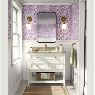 Papel de Parede Floral Paisley Estilo Asiático, Vinil Autoadesivo Decorativo, Fácil Aplicação para Quarto e Sala, Rosa - S4Sassy 63,5 cm (L) × 152,4 cm (C) / Rosa - Vinil Texturizado
