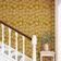 Papel de Parede Autoadesivo Decorativo Folhas Abstratas Amarelo, Vinil Impermeável Removível para Quarto e Sala de Jantar - S4Sassy 63,5 cm (L) × 609,6 cm (C) / Amarelo - Vinil Liso