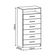 Cômoda Rack 6 Gavetas 1 Nicho Maxi - Branco - Rosa Branco - Rosa