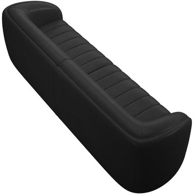 Kit Sofá 4 Lugares Para Sala 292cm Com 01 Poltrona Lazio M03 Corano Preto - Lyam Decor