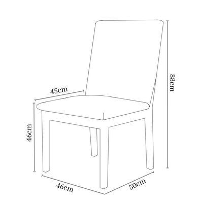 Kit Com 6 Cadeiras Daniela Madeira Maciça Estofada Para Mesa De Jantar Veludo Chumbo 109