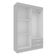 Guarda-roupa Solteiro Atalaia 4 Portas 2 Gavetas - Demolição - Branco Demolição - Branco