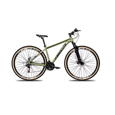 Bicicleta Aro 29 Absolute Nero 5 Câmbio Shimano 24v Acera K7 Freio A Disco Garfo Com Trava Oliva 15
