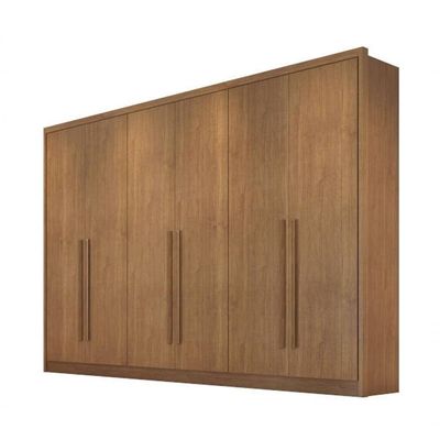 Guarda Roupa Casal 100% Mdf 6 Portas 6 Gavetas - Robust-cumaru - Móveis Horizonte