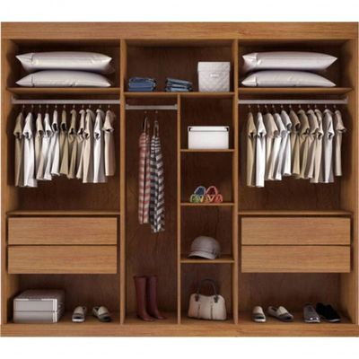 Guarda-roupa Solteiro Espelho 4 Gavetas 2,21m Capri Bianchi