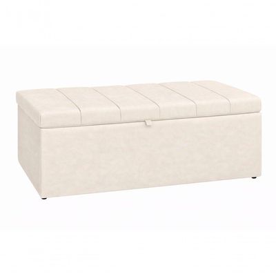 Recamier Calçadeira Baú Carla Para Quarto Cama Queen 160 Cm Suede Porcelana Do Lar Móveis E Decoração