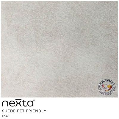 Sofá Curvo 03 Lugares 180cm Eron Braço Direito Suede Camurça Bege - Nexta Casa