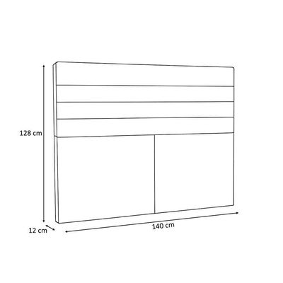 Cabeceira Cama Box Casal 140 Cm Veneza Linho Bege - Nexta Casa