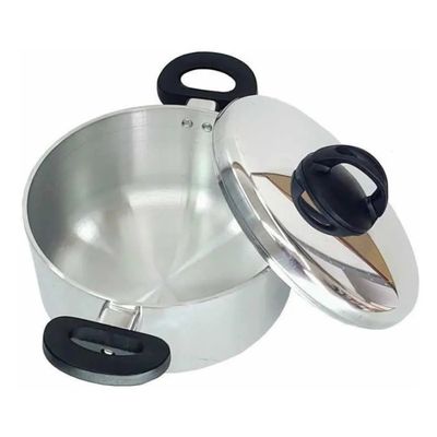 Panela Caçarola Alumínio Eterna Polida 24cm 5 Litros - Nigro
