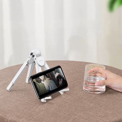 Suporte Multifuncional para Celular Notebook Tablet de Mesa Universal Ergonômico Ajustável com Base Dobrável Único / Preto