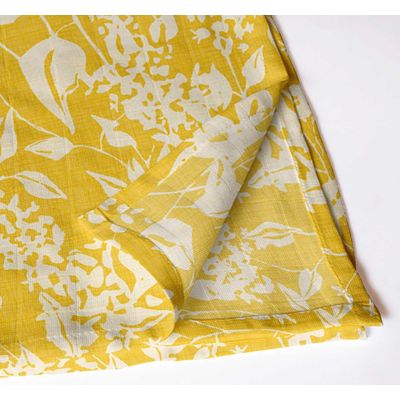 Guardanapos Musselina Floral Amarelo Vibrante, 51cm, 12un, Luxuosos/Absorventes, Festas, Ar Livre, Decoração, Lavável à Máquina - Vargottam 50,8 Cm × 50,8 Cm – Pacote Com 12 Peças / Amarelo