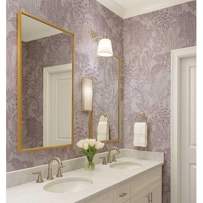 Papel de Parede Autocolante Esboço de Selva, Vinil Impermeável Removível, Roxo, Ideal para Inquilinos, Quarto e Sala de Jantar - S4Sassy 63,5 cm (L) × 304,8 cm (C) / Roxo - Vinil Liso