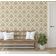Vinil Autoadesivo Removível Floral Diagonal Buti, Mural Asiático para Banheiro, Lavanderia e Interior de Closet, Bege - S4Sassy 63,5 cm (L) × 304,8 cm (C) / Bege - Vinil Texturizado