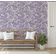 Papel de Parede Autoadesivo Jardim Floral, Mural Estilo Asiático Instantâneo para Banheiro, Lavanderia e Closet, Vinil Roxo - S4Sassy 63,5 cm (L) × 914,4 cm (C) / Roxo - Vinil Texturizado