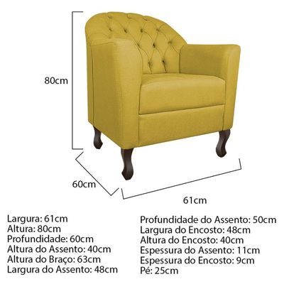 Kit Diva Recamier Diana 160Cm Lado Esquerdo E 02 Poltronas Julia Suede - Doce Sonho Móveis Amarelo