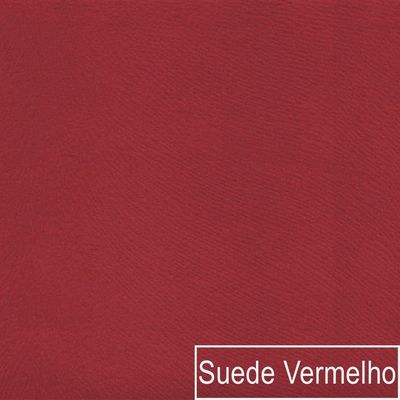 Kit Divã Luna 160cm Lado Esquerdo E 01 Poltrona Base De Ferro Dourado Suede Cor Vermelho
