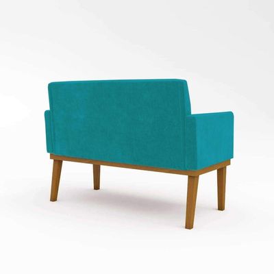 Namoradeira Base Reforçada Sofá Confortável ? Balaqui Decor Cor:azul Turquesa