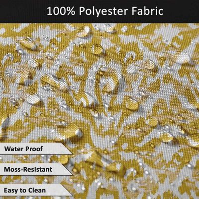 Toalha de Mesa Interna/Externa Impermeável para Pátio - Capa de Mesa Primavera/Verão para Jardim, Churrasco e Piquenique - Vargottam 147,32 Cm (L) × 208,28 Cm (C) / Amarelo
