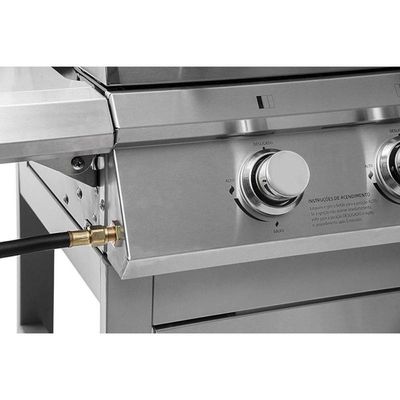 Churrasqueira Com Carrinho Inox À Gás Suggar CH5001IX Bivolt