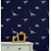 Papel de Parede Estampado de Dinossauro Azul, Vinil Autoadesivo Liso, Fácil Faça-Você-Mesmo para Quarto Infantil e Sala de Brincar - S4Sassy 63,5 cm (L) × 609,6 cm (C) / Azul - Vinil Liso