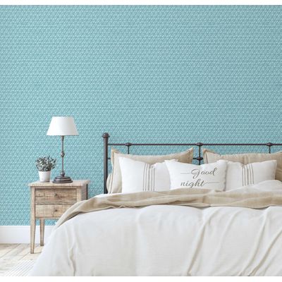 Papel de Parede Vinílico Autoadesivo Micro Padrão Geométrico Verde, Adesivo Decorativo DIY Fácil para Quarto, Armário e Sala - S4Sassy 63,5 cm (L) × 609,6 cm (C) / Verde - Vinil Liso