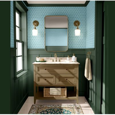 Papel de Parede Vinílico Autoadesivo Micro Padrão Geométrico Verde, Adesivo Decorativo DIY Fácil para Quarto, Armário e Sala - S4Sassy 63,5 cm (L) × 609,6 cm (C) / Verde - Vinil Liso