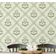 Revestimento Autoadesivo Removível Floral Diagonal Buti, Mural Estilo Asiático Para Banheiro, Lavanderia e Armário, Vinil Verde - S4Sassy 63,5 cm (L) × 152,4 cm (C) / Verde - Vinil Liso