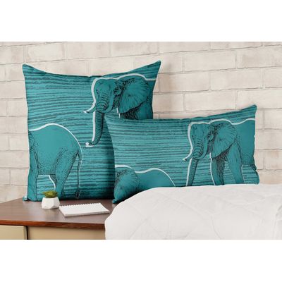 Capa de Almofada Estampada Tema Azul, Capas Decorativas para Almofadas - Vargottam 30,48 Cm × 60,96 Cm – Retangular / Azul