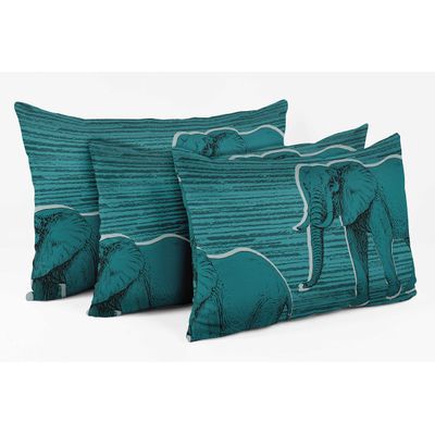 Capa de Almofada Estampada Tema Azul, Capas Decorativas para Almofadas - Vargottam 30,48 Cm × 60,96 Cm – Retangular / Azul