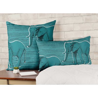 Capa de Almofada Estampada Tema Azul, Capas Decorativas para Almofadas - Vargottam 30,48 Cm × 60,96 Cm – Retangular / Azul