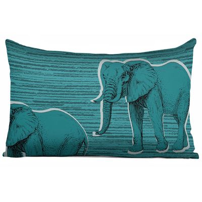 Capa de Almofada Estampada Tema Azul, Capas Decorativas para Almofadas - Vargottam 30,48 Cm × 60,96 Cm – Retangular / Azul