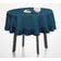Toalha de Mesa Redonda com Babados para Cozinha e Sala de Jantar, Capa para Tampo de Mesa, Decoração, Algodão Lisa, Azul - Vargottam 137,16 Cm – Redondo / Azul