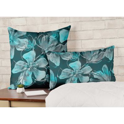 Capas de Travesseiro e Almofada Decorativas Estampadas Tema Azul - Vargottam 35,56 Cm × 60,96 Cm – Retangular / Azul