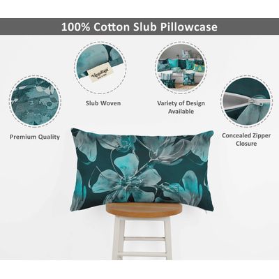 Capas de Travesseiro e Almofada Decorativas Estampadas Tema Azul - Vargottam 35,56 Cm × 60,96 Cm – Retangular / Azul