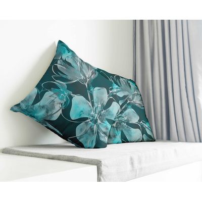 Capas de Travesseiro e Almofada Decorativas Estampadas Tema Azul - Vargottam 35,56 Cm × 60,96 Cm – Retangular / Azul