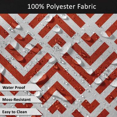 Toalha de Mesa Impermeável para Uso Interno/Externo para Pátio  Capa de Mesa Primavera/Verão para Jardim/Churrasco/Piquenique - Vargottam 147,32 Cm × 304,8 Cm – Com Furo Para Guarda-Sol / Vermelho