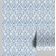 Papel de Parede Floral com Arco Azul Elegante, Autoadesivo em Vinil, Instalação Fácil DIY para Quarto Rústico, Sala, Armários - S4Sassy 63,5 cm (L) × 914,4 cm (C) / Azul - Vinil Liso