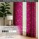 Cortinas de Algodão Extra Longas, Filtrantes, Bolso/Alças - Tetos Altos/Portas Francesas - 2 Painéis - Estampa de Videira - Vargottam 132,08 Cm (L) × 182,88 Cm (C) / Rosa