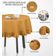 Toalha de Mesa Redonda de Algodão Lisa com Babados para Cozinha e Sala de Jantar, Amarela - Vargottam 137,16 Cm × 137,16 Cm – Quadrado / Amarelo