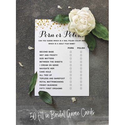 Cartões de Jogo Quadrados em Branco para Ideias de Presentes, 50 Un., Confete Dourado para Chá de Noiva/Despedida de Solteira - Inkdotpot 12,7 Cm × 17,78 Cm / Branco - Esmalte ou Filme