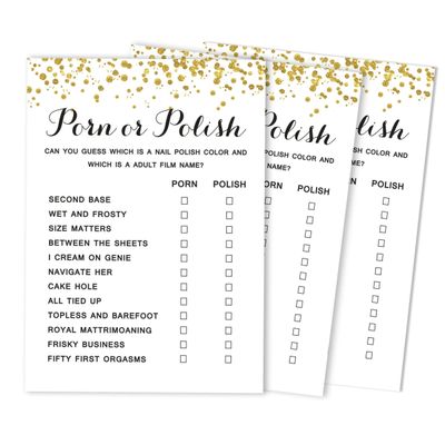 Cartões de Jogo Quadrados em Branco para Ideias de Presentes, 50 Un., Confete Dourado para Chá de Noiva/Despedida de Solteira - Inkdotpot 12,7 Cm × 17,78 Cm / Branco - Esmalte ou Filme