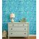 Papel de Parede Autoadesivo para Quarto Infantil/Bebê/Sala de Brincar, Estrelas do Mar e Peixes, Vinil Impermeável Azul, Removível - S4Sassy 63,5 cm (L) × 304,8 cm (C) / Azul - Vinil Texturizado