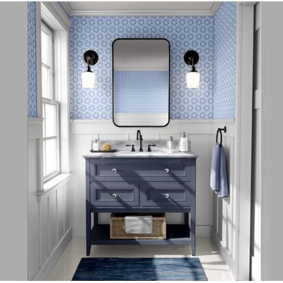 Papel de Parede Autoadesivo Vinílico Estampa Nó Geométrico Azul, Revestimento Decorativo Fácil para Quarto e Sala - S4Sassy 63,5 cm (L) × 304,8 cm (C) / Azul - Vinil Texturizado
