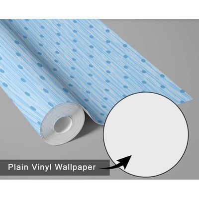 Papel de Parede Bolinhas Onduladas Azul Autoadesivo em Vinil, Revestimento Fácil DIY para Quarto Infantil e Sala de Brincar - S4Sassy 63,5 cm (L) × 914,4 cm (C) / Azul - Vinil Liso
