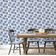 Papel de Parede Estampa de Palmeira Azul Autoadesivo em Vinil, Revestimento Decorativo Fácil para Quarto e Sala - S4Sassy 63,5 cm (L) × 152,4 cm (C) / Azul - Vinil Texturizado