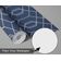 Papel de Parede Autoadesivo Geométrico com Estampa de Hexágonos em Linhas Azuis, Vinil Removível Descascável para Entrada - S4sassy 63,5 cm (L) × 914,4 cm (C) / Azul - Vinil Liso