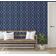 Papel de Parede Autoadesivo Geométrico com Estampa de Hexágonos em Linhas Azuis, Vinil Removível Descascável para Entrada - S4sassy 63,5 cm (L) × 914,4 cm (C) / Azul - Vinil Liso