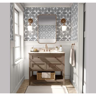 Papel de Parede Vinil Adesivo Estampa Floral Dot Blossom À Prova d'Água Preto Removível para Quartos e Salas, para Locatários - S4Sassy 63,5 cm (L) × 152,4 cm (C) / Preto - Vinil Liso