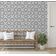 Papel de Parede Vinil Adesivo Estampa Floral Dot Blossom À Prova d'Água Preto Removível para Quartos e Salas, para Locatários - S4Sassy 63,5 cm (L) × 609,6 cm (C) / Preto - Vinil Texturizado